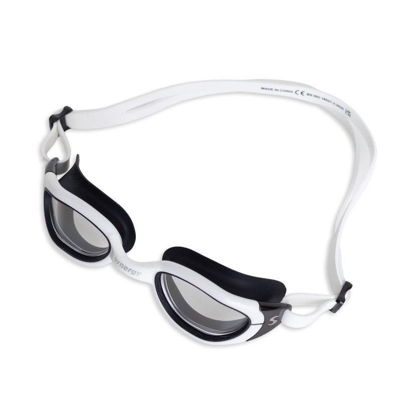 TRISIGHT SWIMMING GOGGLES - WHITE/BLACK CLEAR LENSES